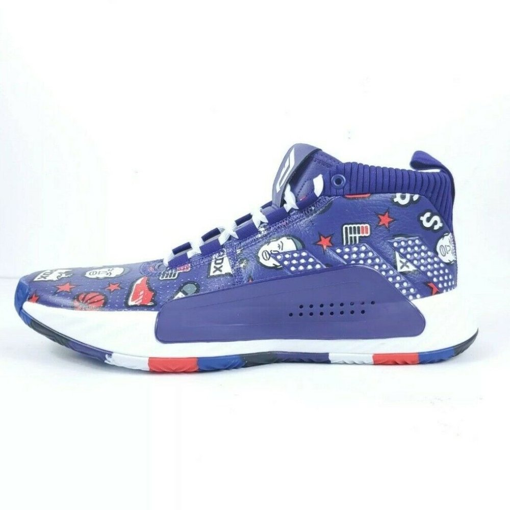 Adidas DAME 5 Basketball Shoes Purple LE Print - Picture 9 of 12